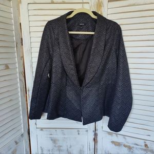 Black and Gray Blazer with Chevron Pattern and Sparkle